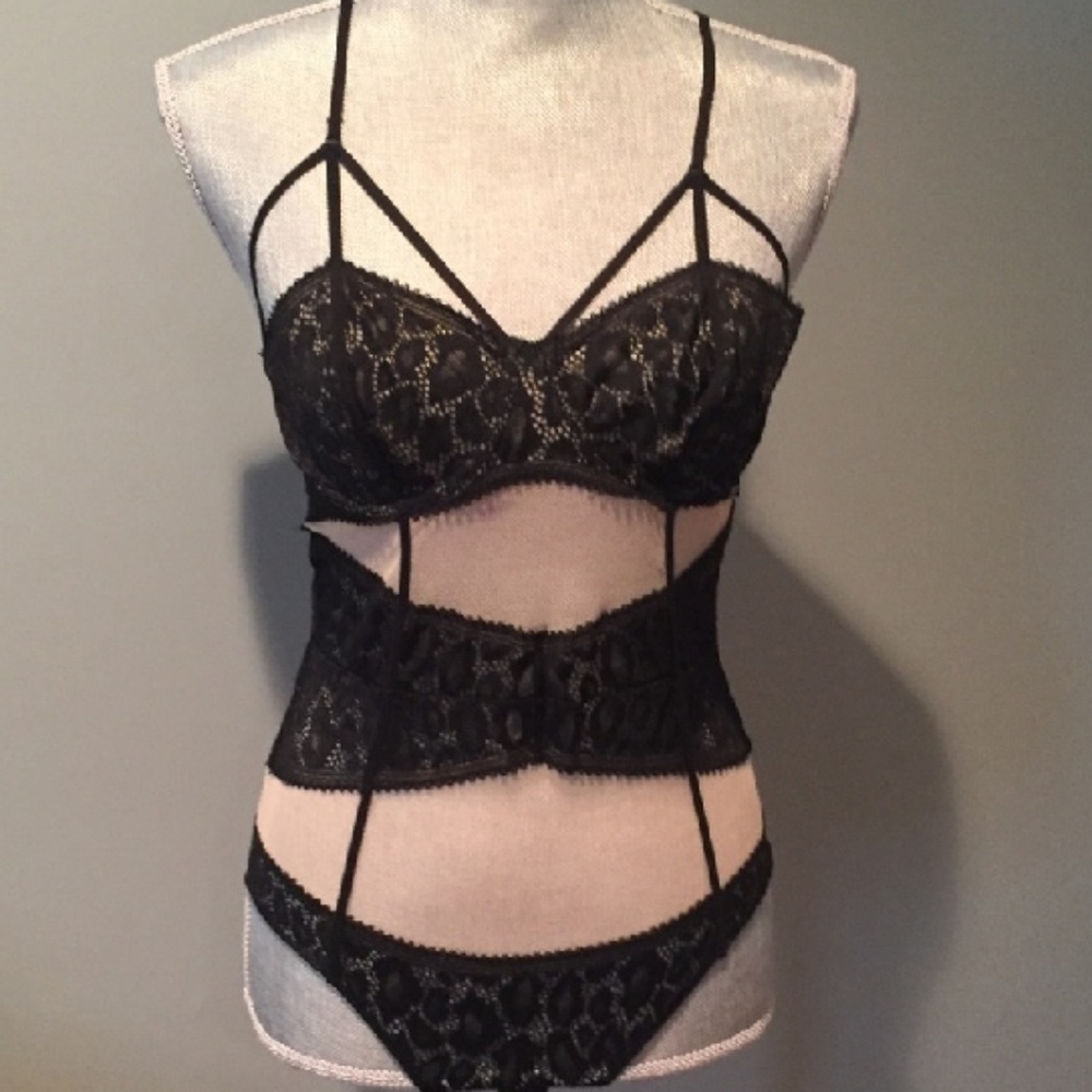 Calvin Klein sexy one-piece sheer body suit
